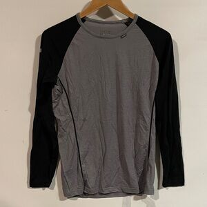 DHB Stylish Women's Long Sleeve thermal Tee in Gray and Black